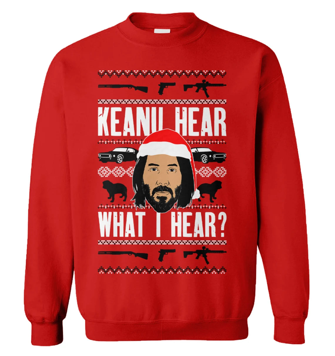 Keanu hear what i hear Christmas Sweater - Holiday Gift product image 2