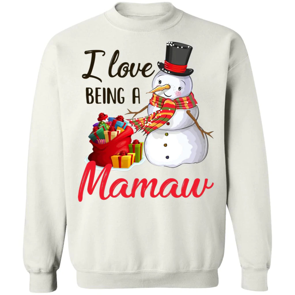 I love being a mamaw snowman Christmas Sweater - Holiday Gift product image 2