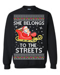 She belongs to the streets Christmas Sweater - Holiday Gift product image 2