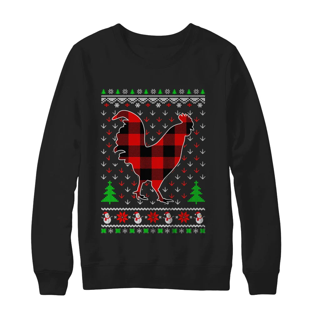 Chicken buffalo plaid Christmas Sweater - Holiday Gift product image 2