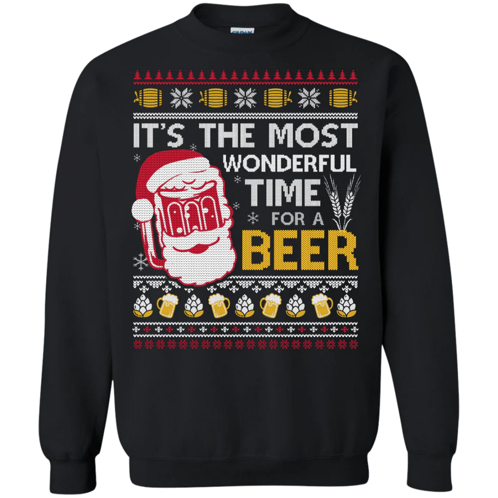 Santa it’s the most wonderful time for a beer Christmas Sweater - Holiday Gift product image 2