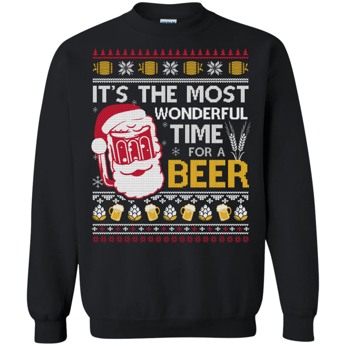 Santa it’s the most wonderful time for a beer Christmas Sweater - Holiday Gift product image 2