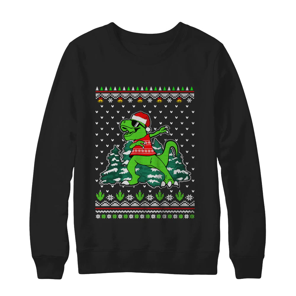 Dabbing dinosaur Christmas Sweater - Holiday Gift product image 2