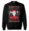 Arya Assassin making a list checking it twice Christmas Sweater - Holiday Gift product image