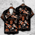 San Francisco Giants Unique Grunge Hawaiian - Adult & Kids T-Shirts, Sweatshirts & Hoodies apparel design preview 1