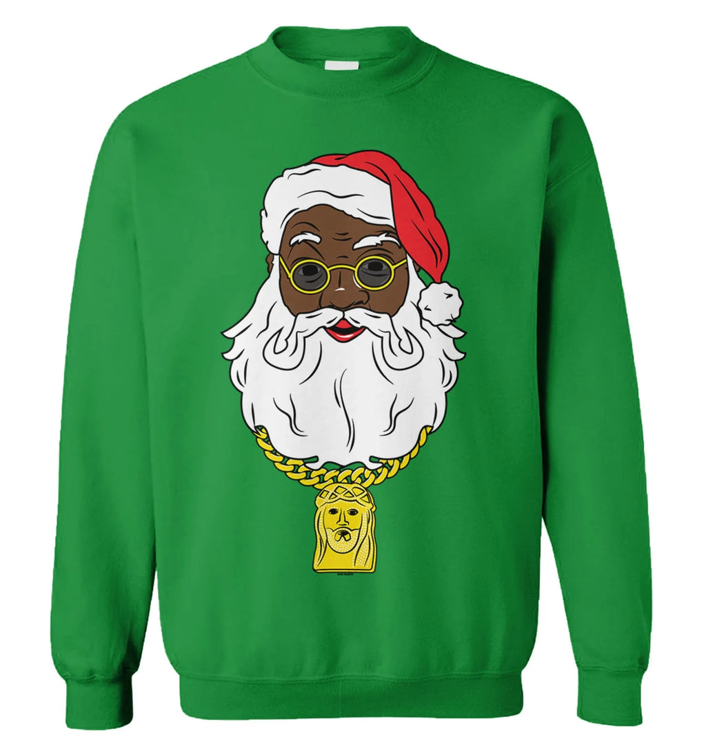 Black Santa Christmas Sweater - Holiday Gift product image 2