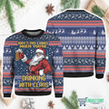 Ain’t No Laws When You’re Drinking With Claus 3D Ugly Christmas Sweater - Holiday Gift product image 2