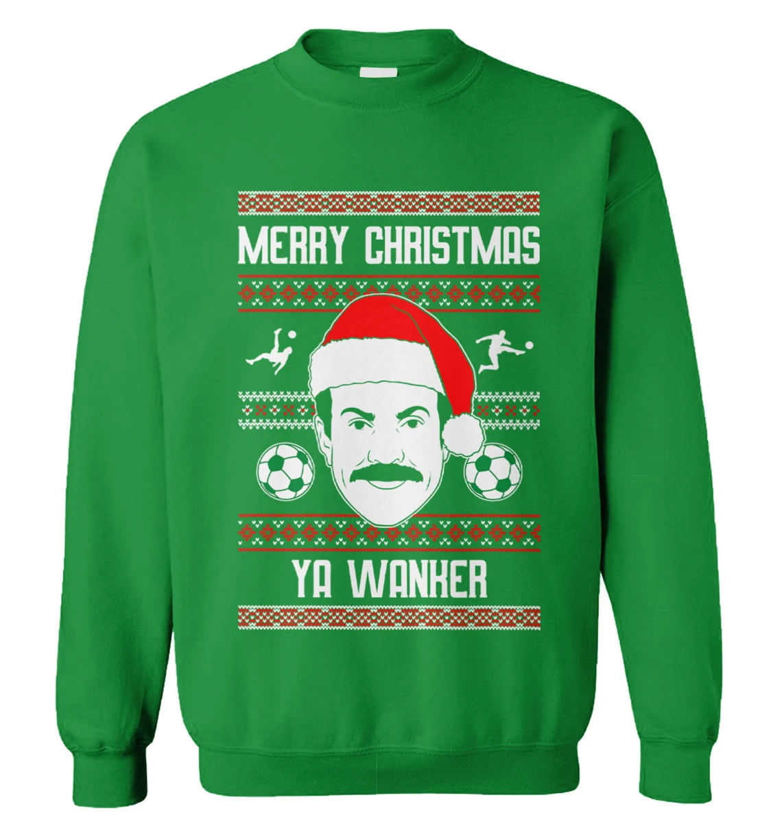 Merry Christmas ya wanker Ted soccer coach Christmas Sweater - Holiday Gift product image 2