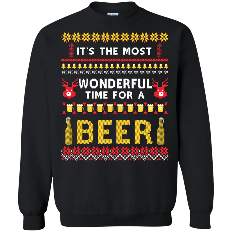 It’s the most wonderful time for a beer Christmas Sweater - Holiday Gift product image 2