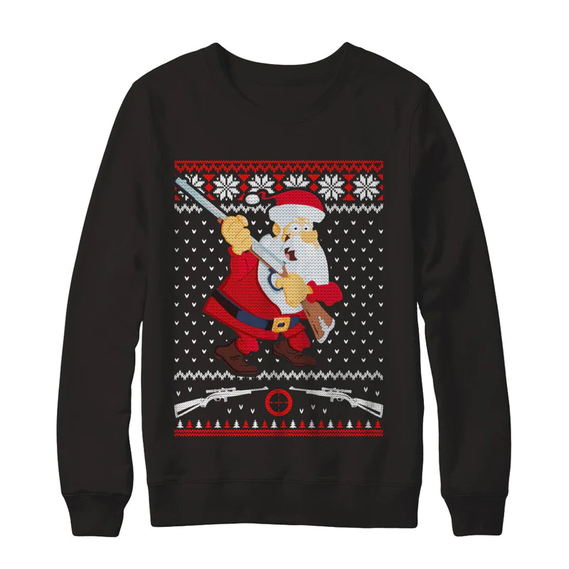 Santa gun hunting Christmas Sweater - Holiday Gift product image 2