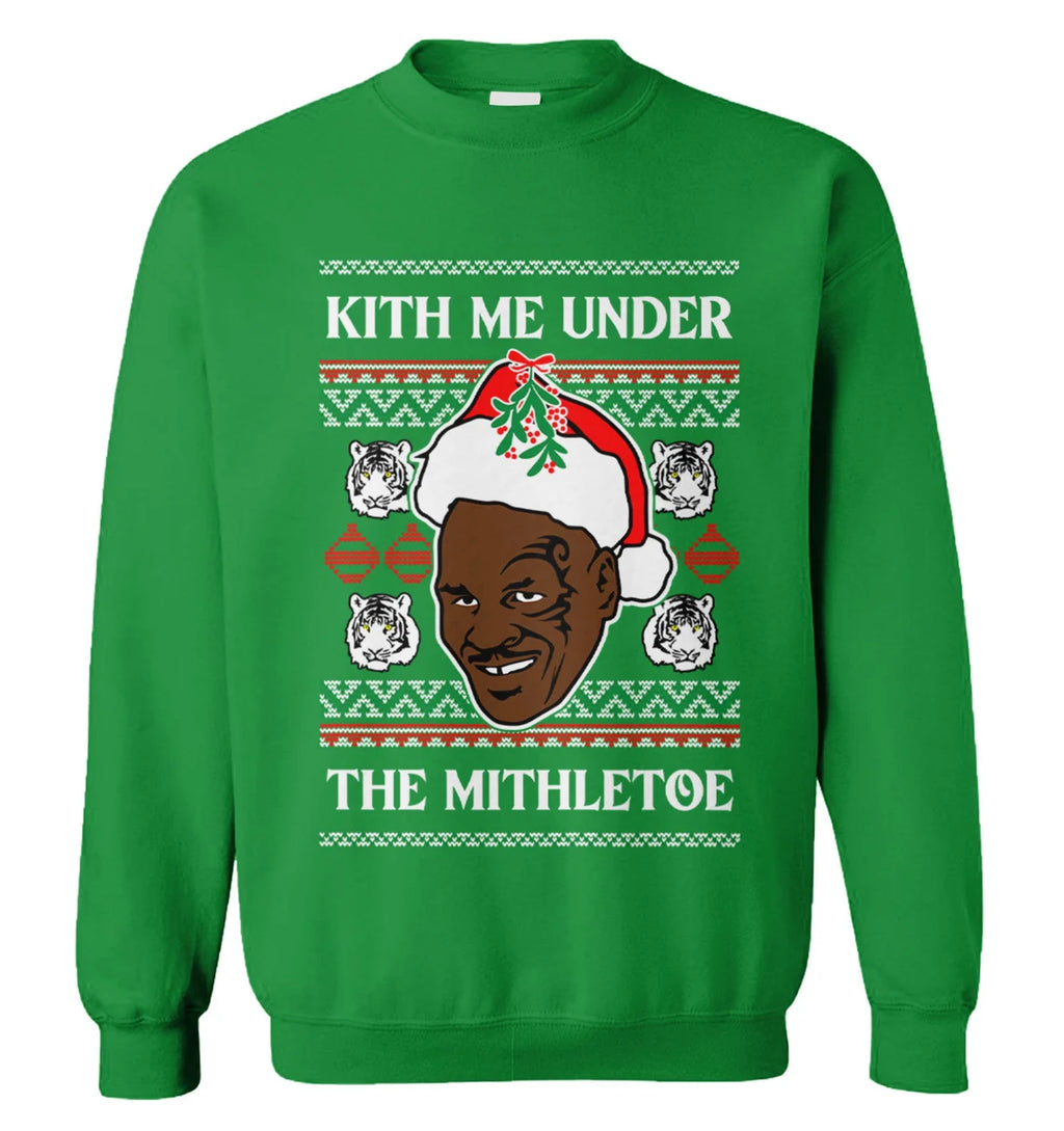 Mike Tyson kith me under the mistletoe Christmas Sweater - Holiday Gift product image 2