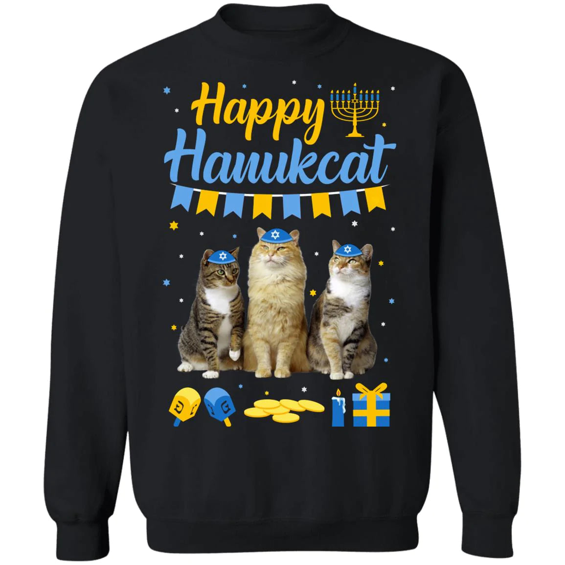 Happy hanukcat Christmas Sweater - Holiday Gift product image 2
