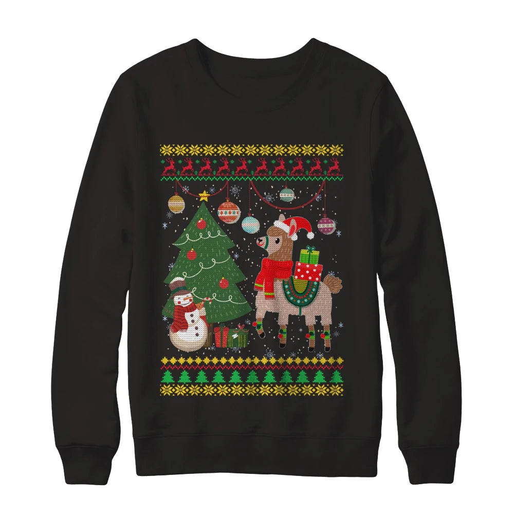 Llama Christmas cute family Christmas Sweater - Holiday Gift product image 2