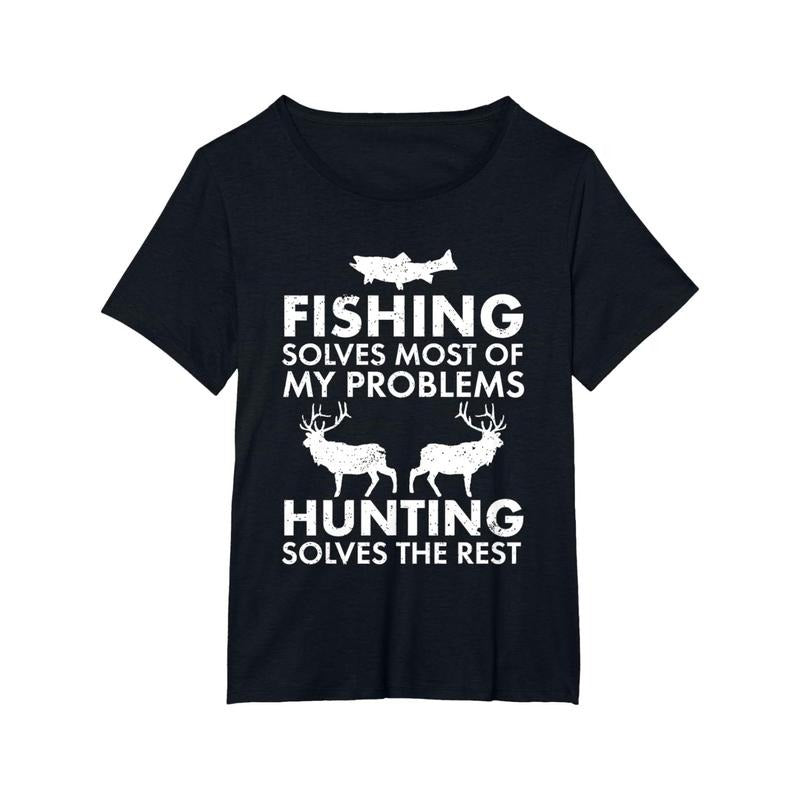 1 Pc 100% Cotton Fun Fishing Hunting Humor Hunter - Adult & Kids T-Shirts, Sweatshirts & Hoodies apparel design preview 1