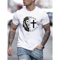 1 Pc 100% Cotton Lion Cross Print Crew Neck Short - Adult & Kids T-Shirts, Sweatshirts & Hoodies apparel design preview 1