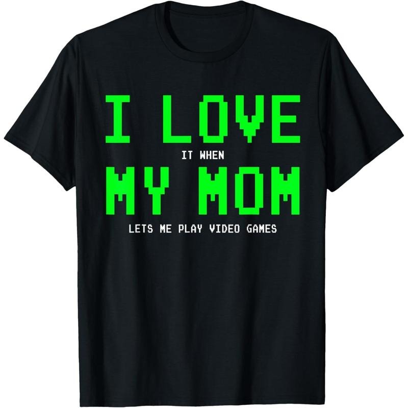 [100% Cotton] I Love My Mom Gamer Gaming Teen Video - Adult & Kids T-Shirts, Sweatshirts & Hoodies apparel design preview 1