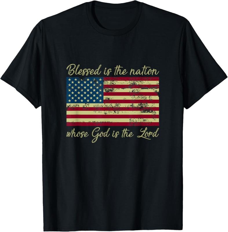 100% Cotton Blessed Is Nation Whose God Lord Prayer - Adult & Kids T-Shirts, Sweatshirts & Hoodies apparel design preview 1
