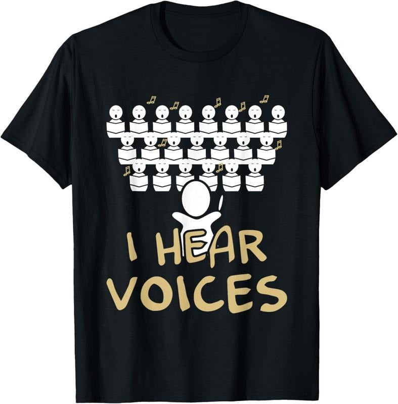 100% Cotton Choir Teacher I Hear Voices Funny - Adult & Kids T-Shirts, Sweatshirts & Hoodies apparel design preview 1