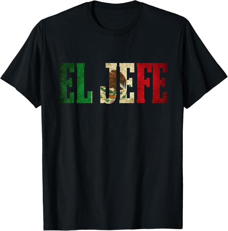 100% Cotton Cool EL JEFE Mexican Flag - Adult & Kids T-Shirts, Sweatshirts & Hoodies apparel design preview 1