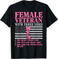 100% Cotton Female Veteran Three Sides Mother Grandma - Adult & Kids T-Shirts, Sweatshirts & Hoodies apparel design preview 1
