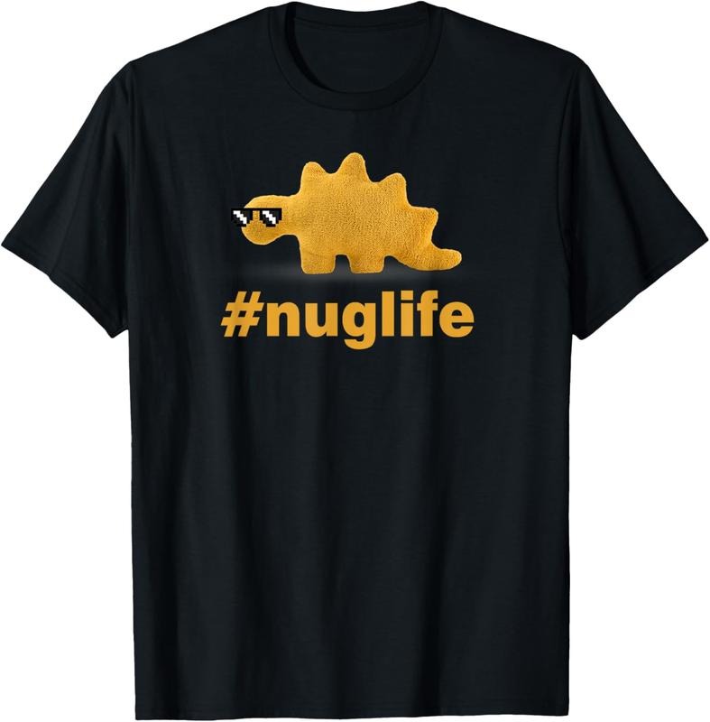100% Cotton Funny Saying Nuglife Dinosaur Nugget - Adult & Kids T-Shirts, Sweatshirts & Hoodies apparel design preview 1