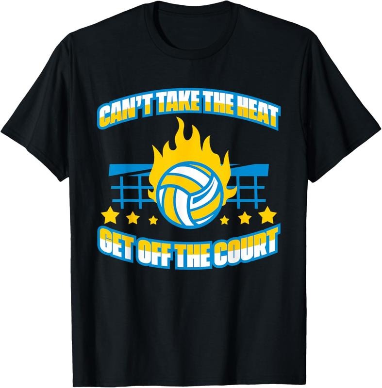 100% Cotton Funny Volleyball Player Can'T Take Heat - Adult & Kids T-Shirts, Sweatshirts & Hoodies apparel design preview 1
