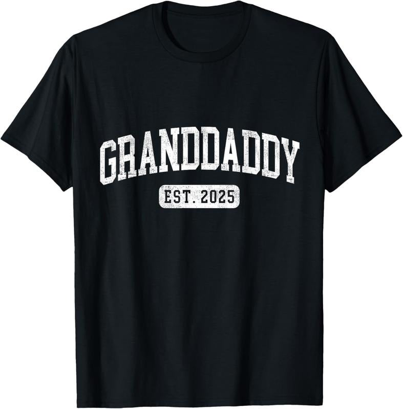 100% Cotton Granddaddy Est 2025 Promoted Announcement - Adult & Kids T-Shirts, Sweatshirts & Hoodies apparel design preview 1