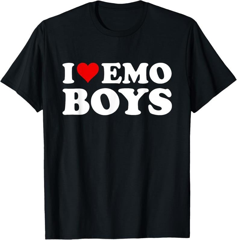 100% Cotton I Love Emo - Adult & Kids T-Shirts, Sweatshirts & Hoodies apparel design preview 1