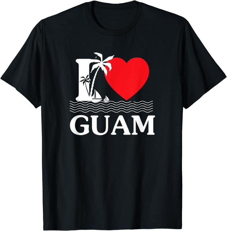 [100% Cotton]I Love Guam Heart - Adult & Kids T-Shirts, Sweatshirts & Hoodies apparel design preview 1