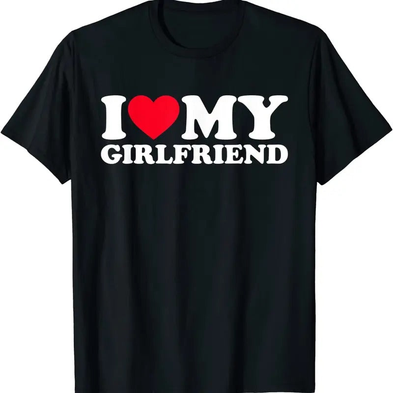 [100% Cotton]I Love My Girlfriend I Heart GF Casual - Adult & Kids T-Shirts, Sweatshirts & Hoodies apparel design preview 1