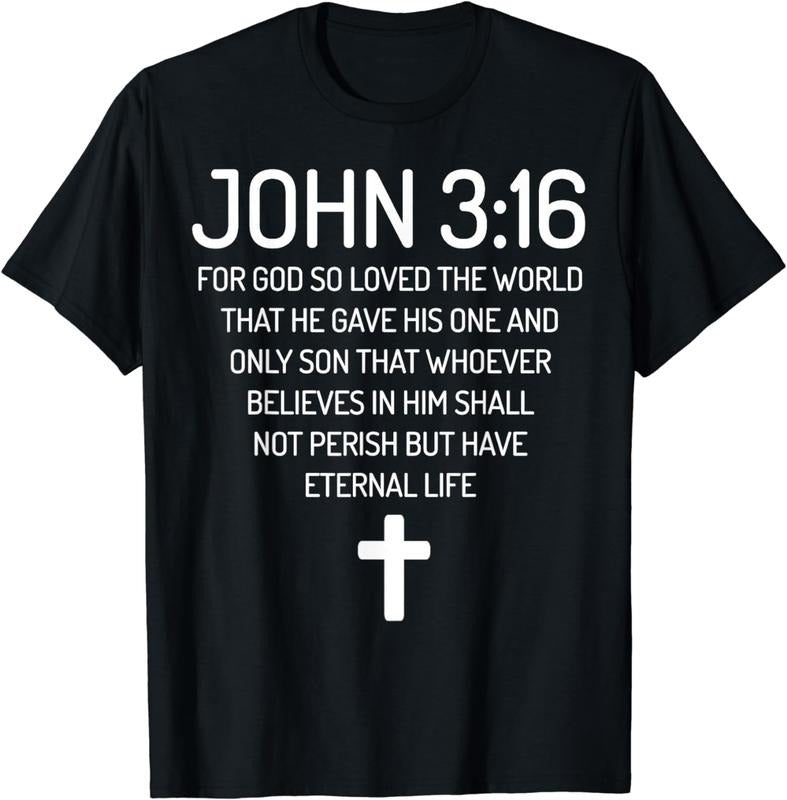 [100% Cotton]John 3:16 Bible Verse Scripture - Adult & Kids T-Shirts, Sweatshirts & Hoodies apparel design preview 1