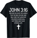 [100% Cotton]John 3:16 Bible Verse Scripture - Adult & Kids T-Shirts, Sweatshirts & Hoodies apparel design preview 1
