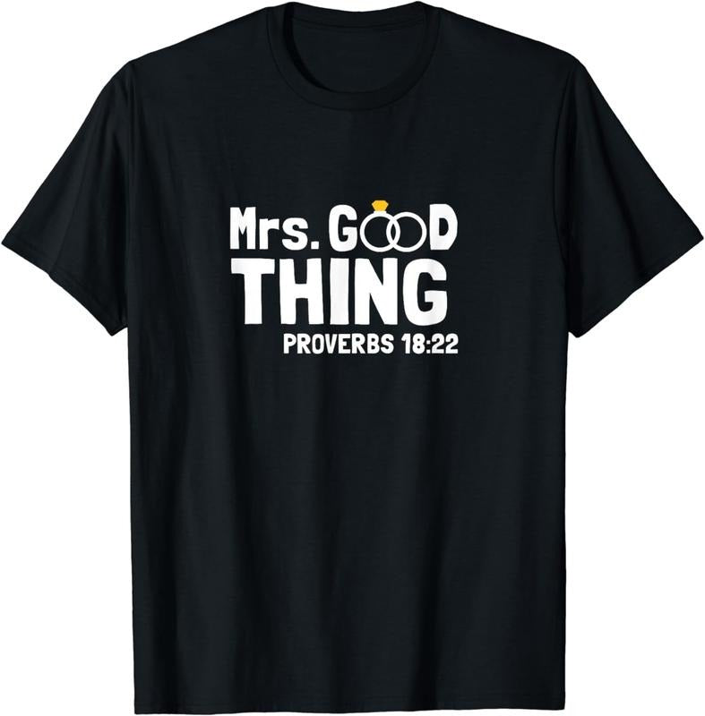 [100% Cotton]Proverbs Christian Couples Mrs. Good - Adult & Kids T-Shirts, Sweatshirts & Hoodies apparel design preview 1
