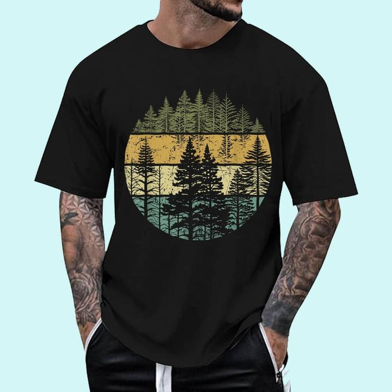 [100% Cotton Retro Forest Trees Outdoors Nature - Adult & Kids T-Shirts, Sweatshirts & Hoodies apparel design preview 1
