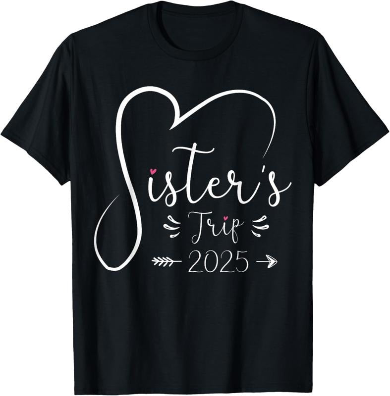 100% Cotton Sisters Trip 2025 Road Vacation Lovers - Adult & Kids T-Shirts, Sweatshirts & Hoodies apparel design preview 1