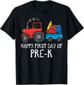 [100% Cotton]Tractor Happy First Day Pre K Prek - Adult & Kids T-Shirts, Sweatshirts & Hoodies apparel design preview 1