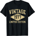 100% Cotton Vintage 1977 Limited Year Birth - Adult & Kids T-Shirts, Sweatshirts & Hoodies apparel design preview 1