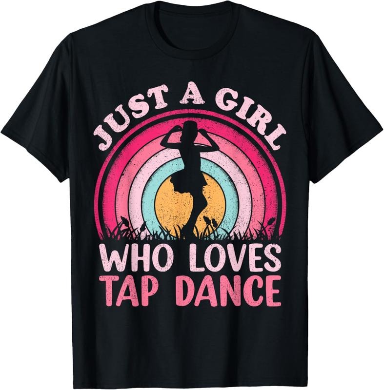 100% Cotton Vintage Retro Tap Dance Just Girl Who - Adult & Kids T-Shirts, Sweatshirts & Hoodies apparel design preview 1