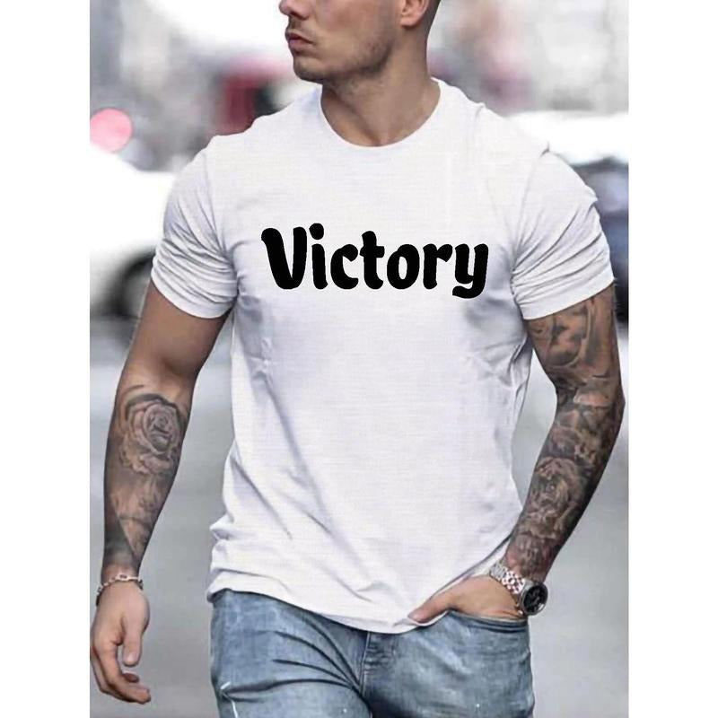 100% Cotton VICTORY Letter Print Creative Top Casual - Adult & Kids T-Shirts, Sweatshirts & Hoodies apparel design preview 1