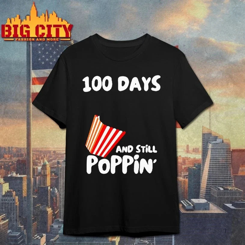100 Days Of School And Still Poppin - Adult & Kids T-Shirts, Sweatshirts & Hoodies apparel design preview 1
