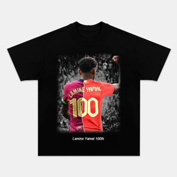 100 Th Lamine Yamal Vintage Soccer Sport Fan Cotton - Adult & Kids T-Shirts, Sweatshirts & Hoodies apparel design preview 1