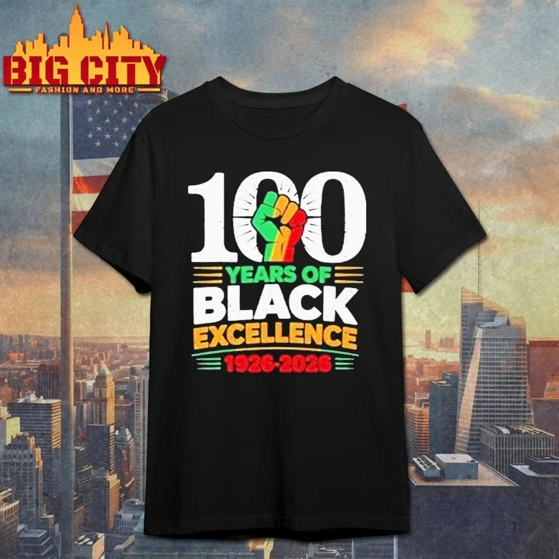 100 Years Of Black Excellence 1926 2026 History Month - Adult & Kids T-Shirts, Sweatshirts & Hoodies apparel design preview 1