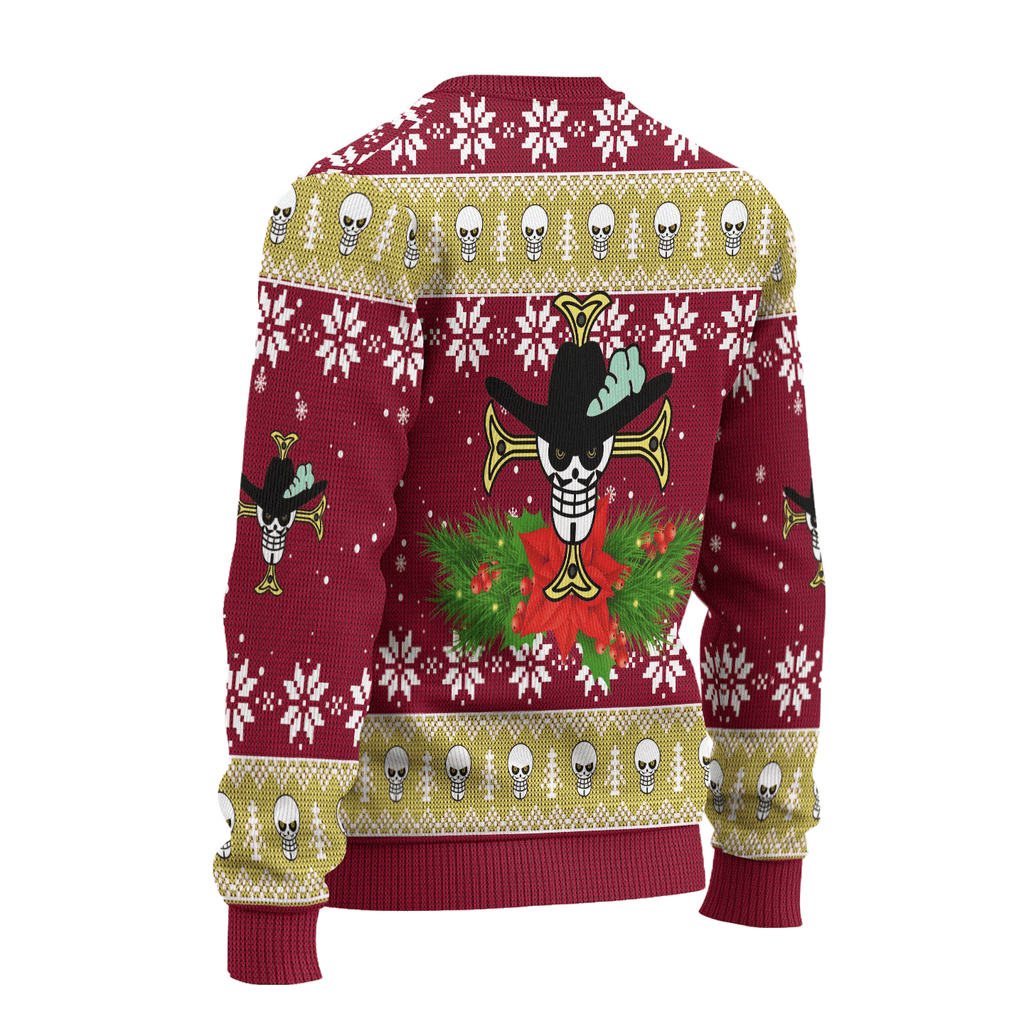 Dracule Mihawk One Piece Anime 3D Ugly Christmas Sweater - Holiday Gift product image 2