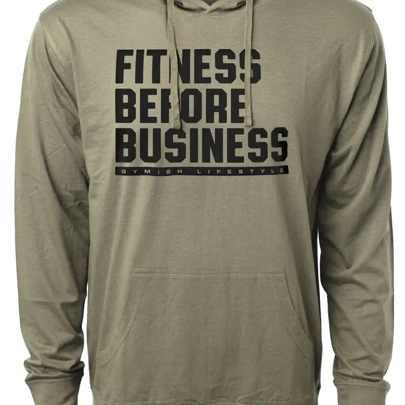 110. Fitness Before Business Funny Workout Gym Cotton - Adult & Kids T-Shirts, Sweatshirts & Hoodies apparel design preview 1