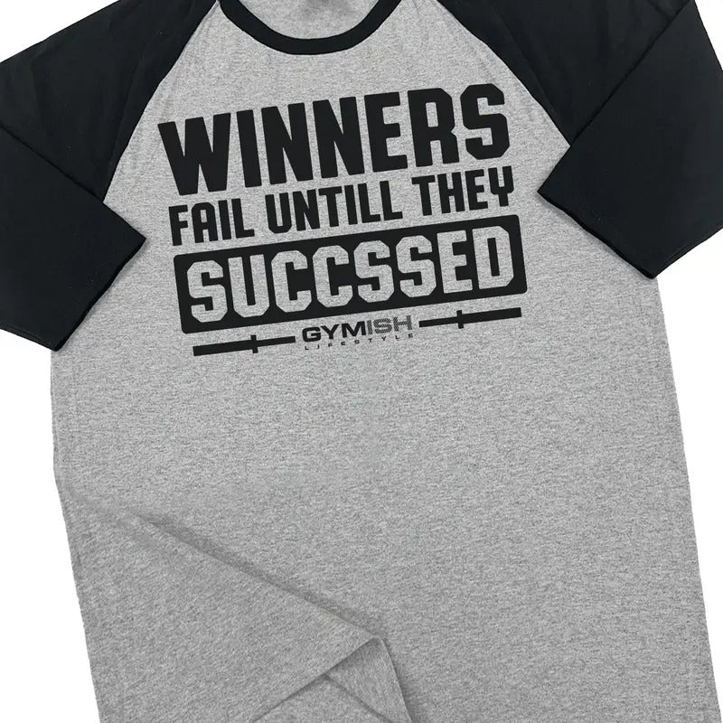116. Winners Fail Funny Workout Gym - Adult & Kids T-Shirts, Sweatshirts & Hoodies apparel design preview 1