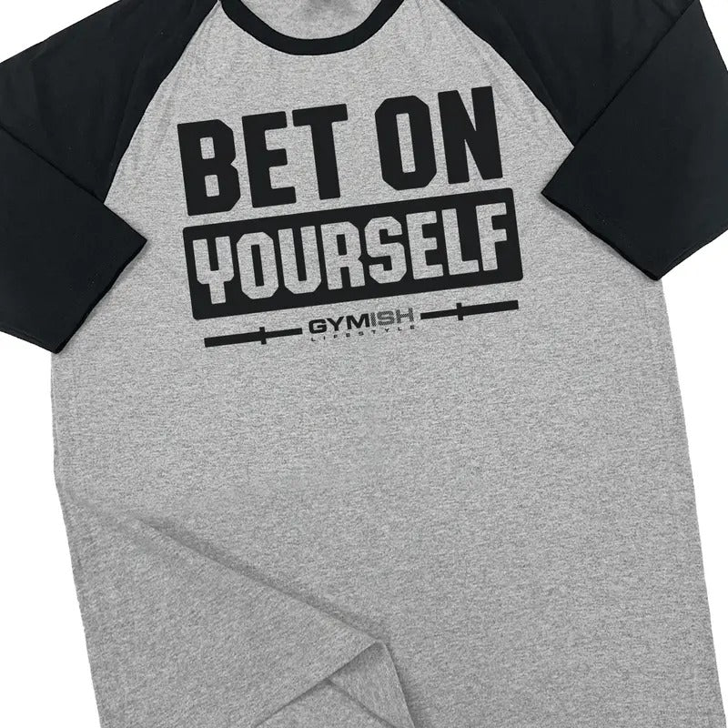 117. Bet Yourself Funny Workout Gym - Adult & Kids T-Shirts, Sweatshirts & Hoodies apparel design preview 1