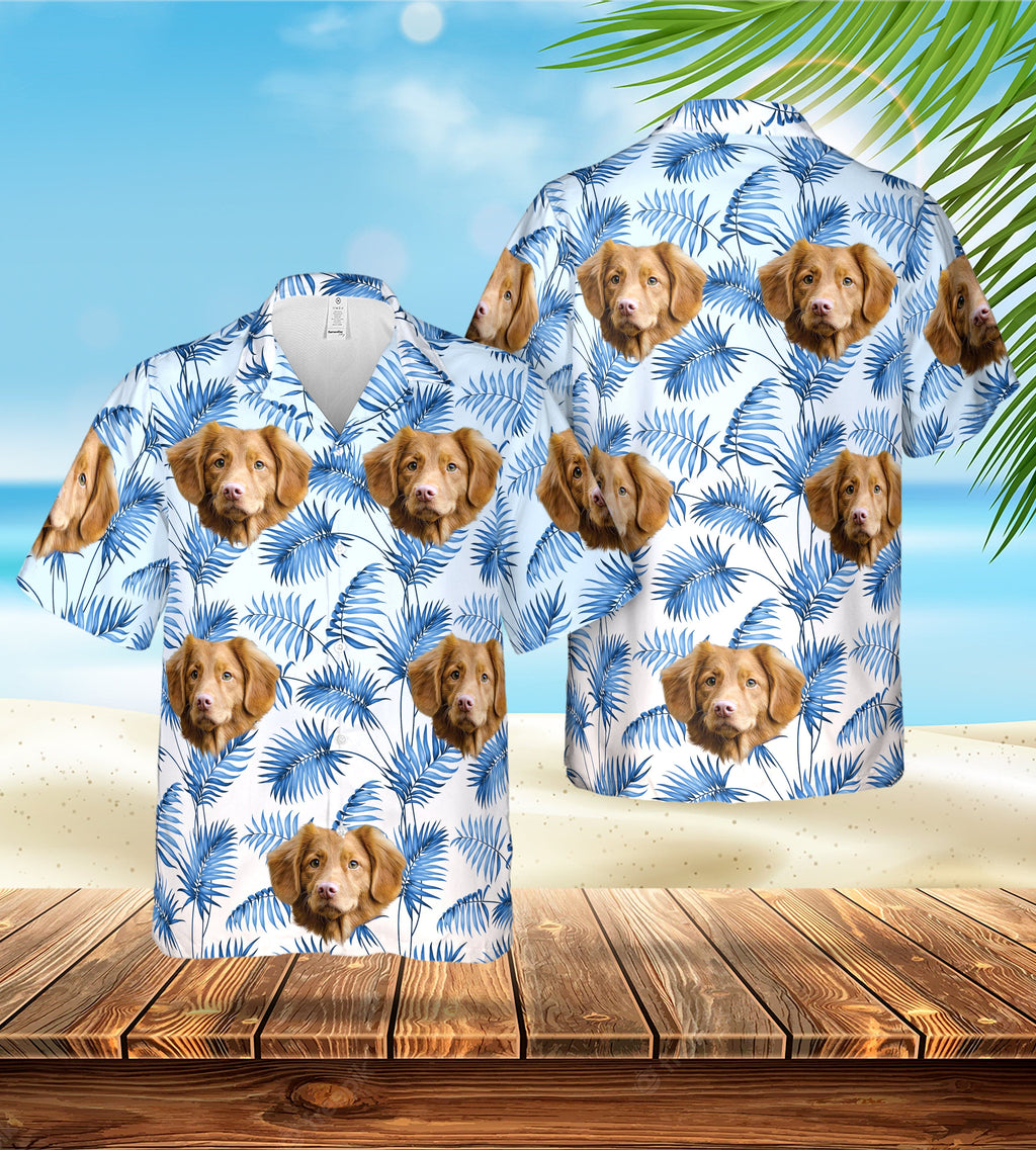 Custom Hawaiian (Springtime Blue: 1-4 Pets) - Adult & Kids T-Shirts, Sweatshirts & Hoodies apparel design preview 1