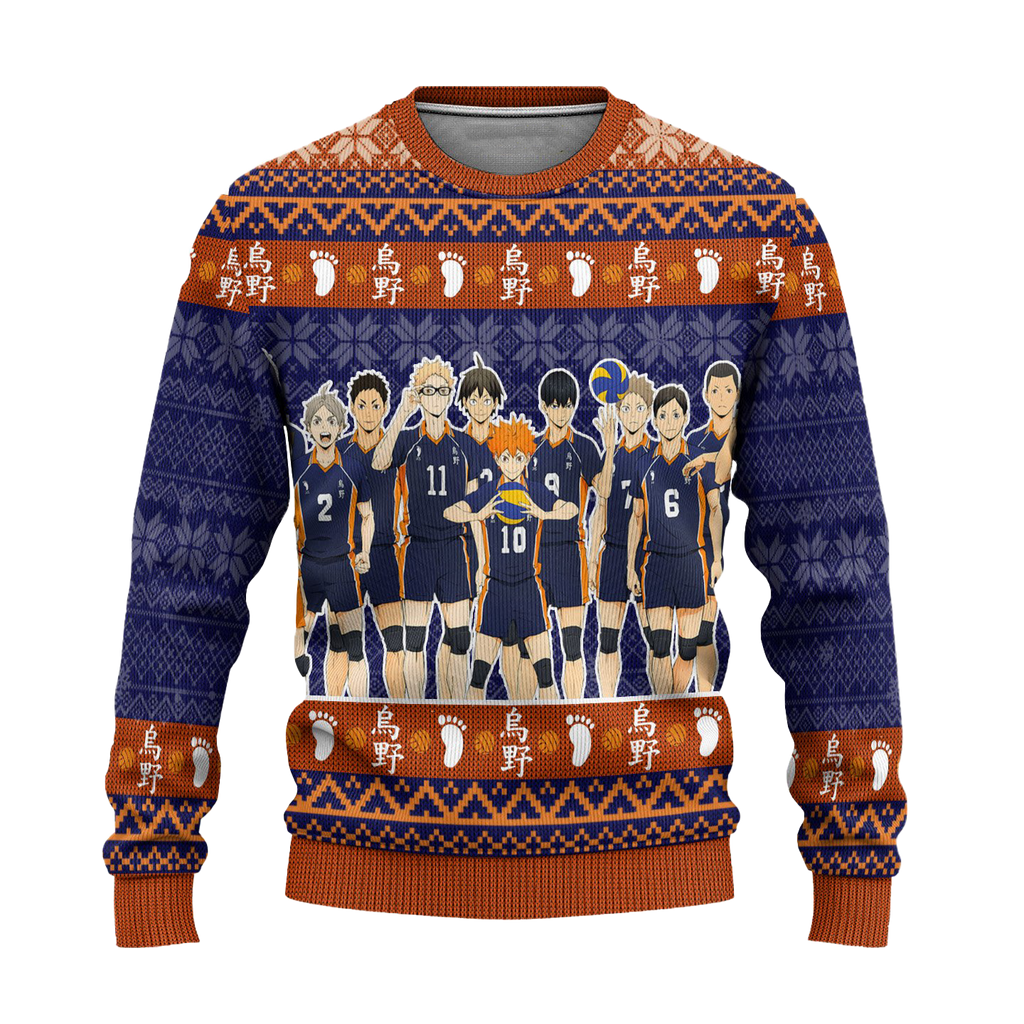 Karasuno High 3D Ugly Christmas Sweater - Holiday Gift product image 2