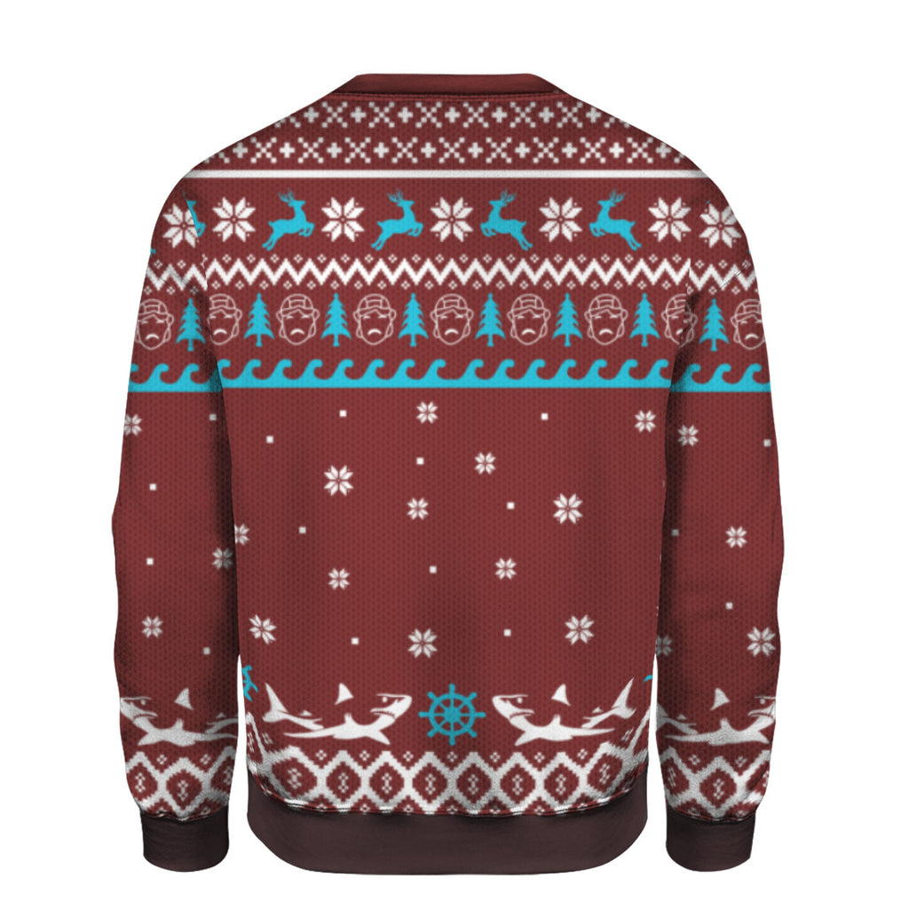 Hooper drives the boat chief 3D Christmas Sweater - Holiday Gift product image 2