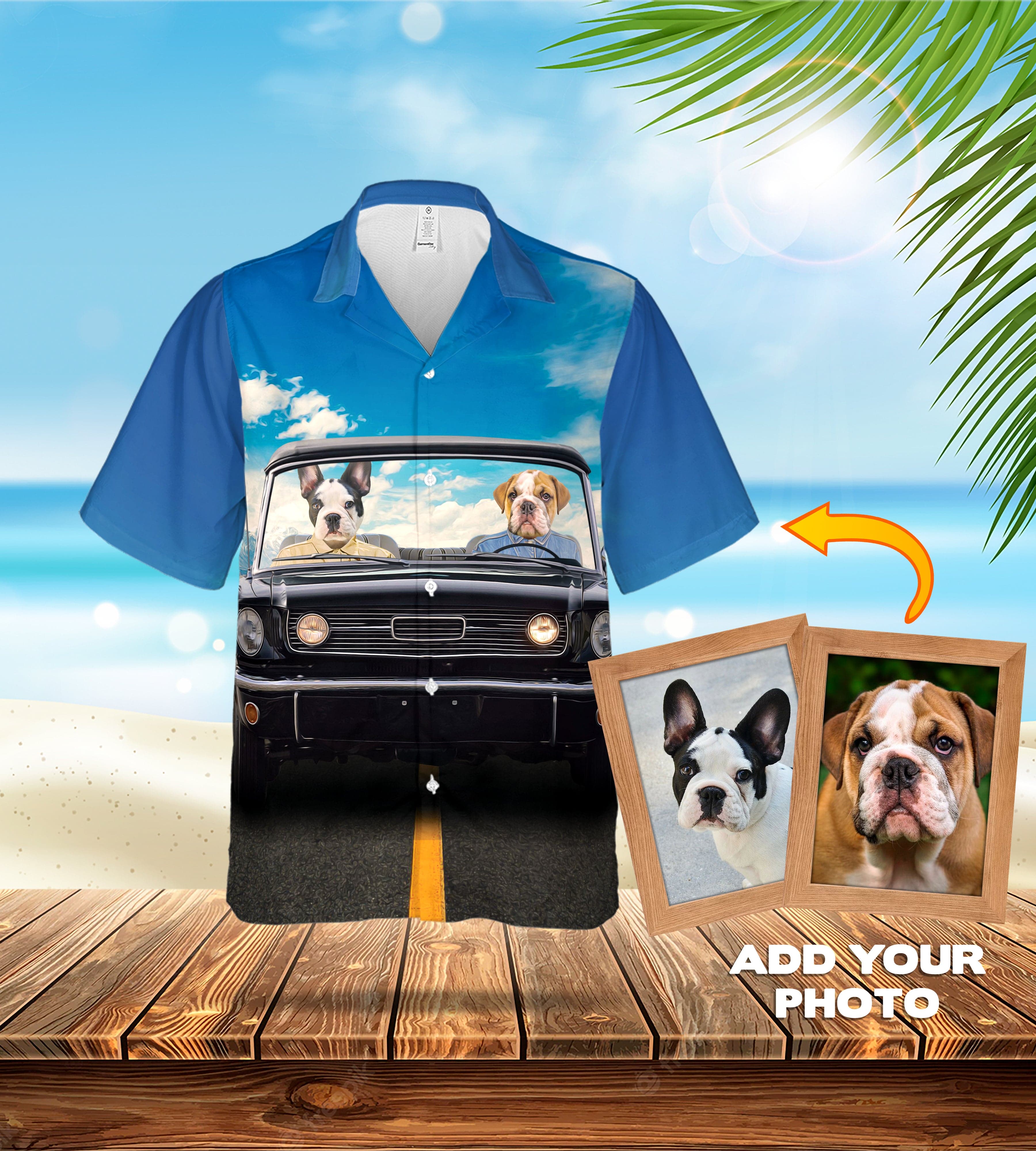 Custom Hawaiian (The Classic Woofstang: 1-4 Pets) - Adult & Kids T-Shirts, Sweatshirts & Hoodies apparel design preview 1
